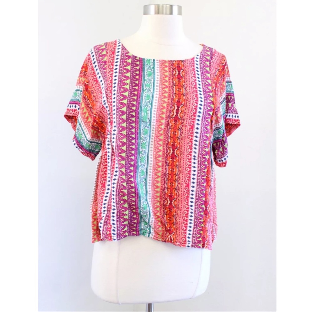 Maeve Anthropologie Mila Colorful Printed Top - Picture 3 of 7